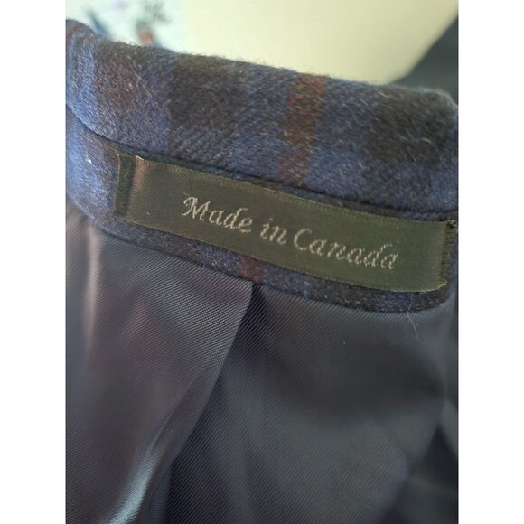 TailoRED  x Ermenegildo Zegna Cloth Plaid Wool Silk Sports Coat Size 56L Jacket - Picture 12 of 13